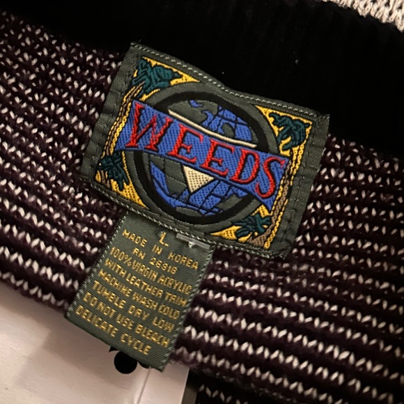 Vintage Weeds Patterned 100% Virgin Acrylic Sweater Size: Large - Picture 5 of 5